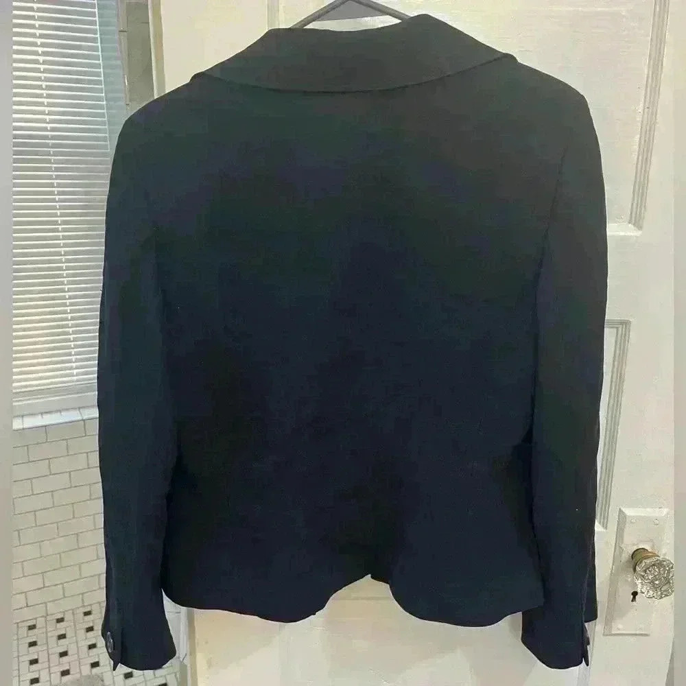 Anne Taylor Loft black longsleeve business formal blazer size 10 - Picture 7 of 11